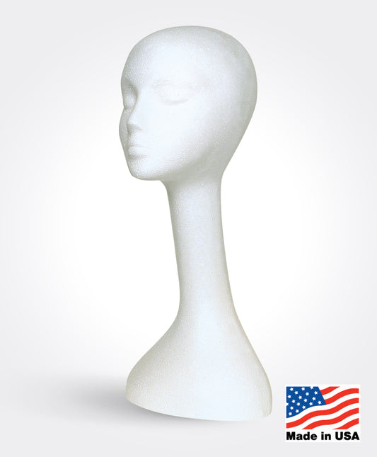 Long Neck Styro Manikin – White Color,
