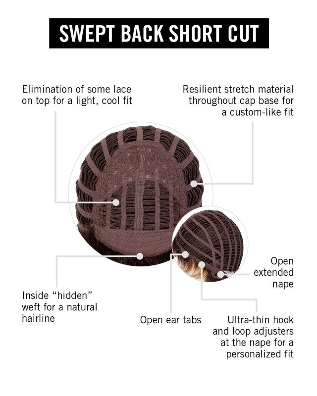 Swept Back Short Cut by Hairdo – cap construction