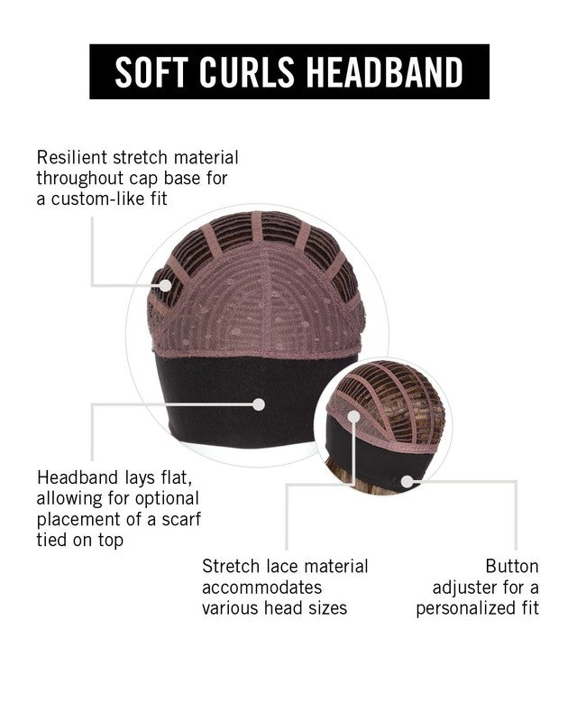 Soft Curls Headband by Hairdo – cap construction